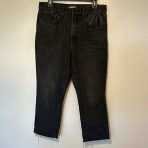 GOOD AMERICAN Straight leg black jeans